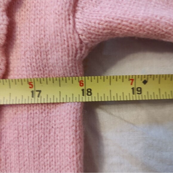 Pink Women's Sweater with Bow Detail Collar Small - Picture 4 of 4